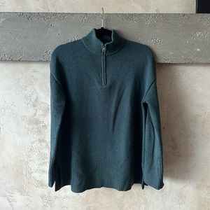 Kit and Ace Swing Zip Neck Merino Wool Sweater SZ SMALL